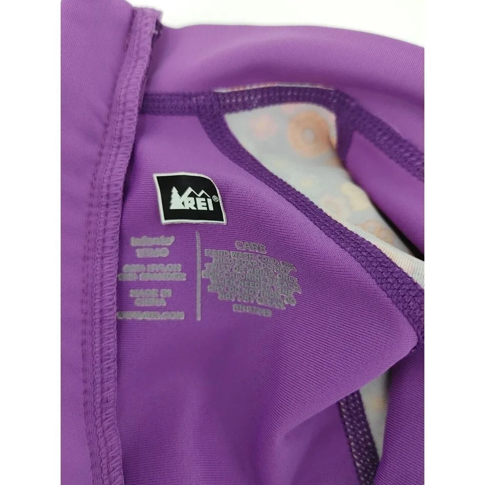 Rei Rashguard Suit Baby Girl 12 Months Infants Purple Sea-Floral Print One Piece